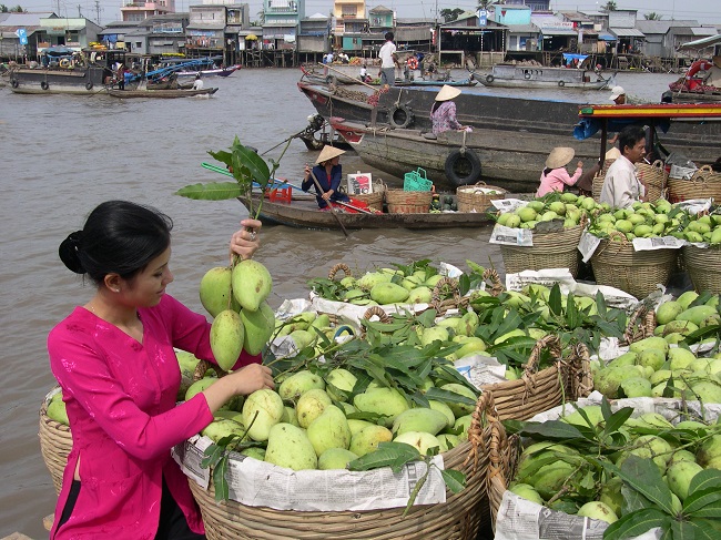 Floating Markets in Mekong Delta 